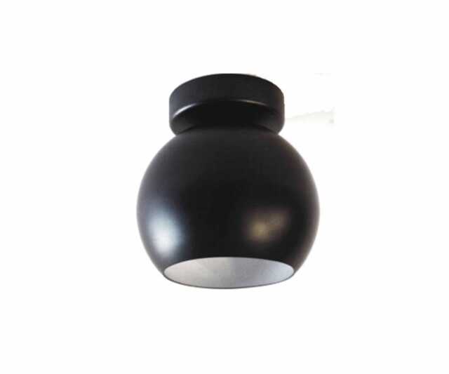 Ball - Minimalist Black Ball Flush Mount Light Stylish Ceiling Fixture For White Interior Ambiance - image 1
