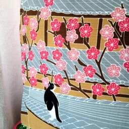 Cat Pillow Cover, Sakura Sofa Bedding Throw, Cotton Animal Set, Japanese Cover - thumbnail 3