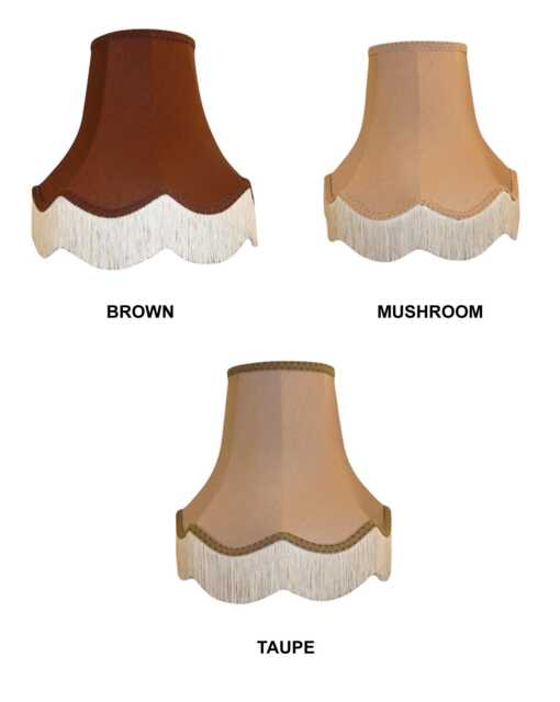 Brown Taupe Mushroom Fabric Lampshade Handmade For Table Floor Standard Lamp Bases Wall Light Fixtures Chandeliers - image 1