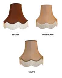 Brown Taupe Mushroom Fabric Lampshade Handmade For Table Floor Standard Lamp Bases Wall Light Fixtures Chandeliers - thumbnail 1