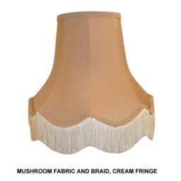 Brown Taupe Mushroom Fabric Lampshade Handmade For Table Floor Standard Lamp Bases Wall Light Fixtures Chandeliers - thumbnail 3
