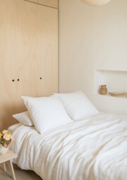 White Linen Pillowcase, Washed Pillow Cover Standard Queen King Euro Custom Sizes - thumbnail 1