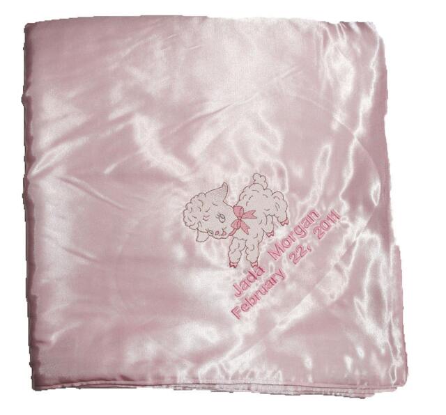 Huge Satin Baby Blanket - Embroidered & Personalized To Your Specifications