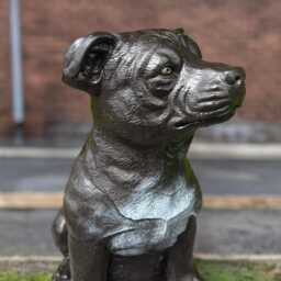 Stone Staffordshire Bull Terrier Statue Concrete Staffy Dog Sculpture Handmade Figurine Outdoor Pet Memorial Realistic Garden Decor - thumbnail 4