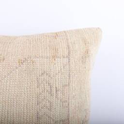Handmade Turkish Kilim Pillow Cover Vintage Wool, 16x24 - thumbnail 3