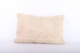 Handmade Turkish Kilim Pillow Cover Vintage Wool, 16x24 - thumbnail 1