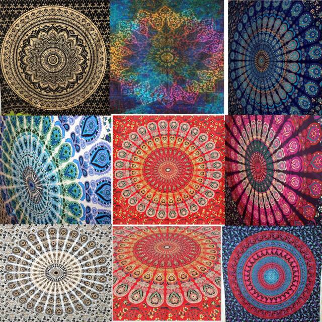 Mandala Wall Tapestry Assorted Wholesale Lot Handmade Hanging Bedspread Psychedelic Tapestries Decor Art Twin - image 1