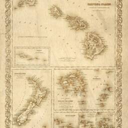 Hawaii Map 1856 Old Of Hawaiian Islands Vintage Old World Coastal Living Wall Chart Sandwich Islands Map Housewarming Gift - thumbnail 2