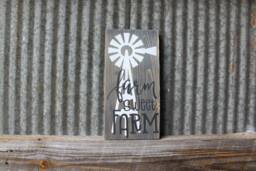 Rustic Wood Sign - Farm Sweet Reclaimed Wall Art Home Decor Painted Farmhouse - thumbnail 1