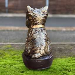 Westie Dog Statue Concrete Terrier Sculpture Stone Puppy Ornament Handmade Cement Figurine Outdoor Pet Memorial Decor Dog Lovers Gift - thumbnail 4