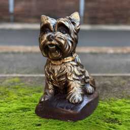 Westie Dog Statue Concrete Terrier Sculpture Stone Puppy Ornament Handmade Cement Figurine Outdoor Pet Memorial Decor Dog Lovers Gift - thumbnail 3
