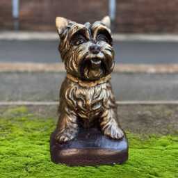 Westie Dog Statue Concrete Terrier Sculpture Stone Puppy Ornament Handmade Cement Figurine Outdoor Pet Memorial Decor Dog Lovers Gift - thumbnail 1