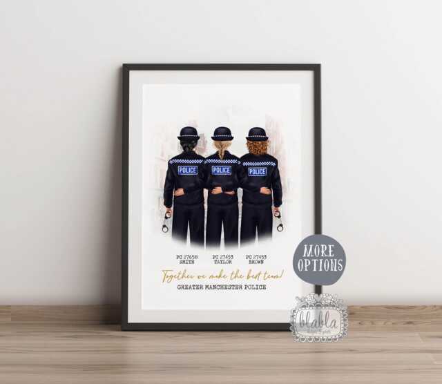 Police Gift, Work Best Friend, Personalised Gift For Work Law Enforcement - image 1