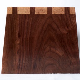 Handmade Dovetailed Wood Step Stool Curly Maple & Black Walnut - thumbnail 2