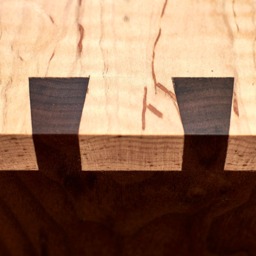 Handmade Dovetailed Wood Step Stool Curly Maple & Black Walnut - thumbnail 3