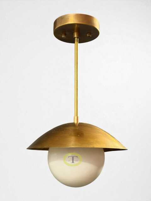 Mid Century Modern Chandelier Flush Mount Light Fixture - Handcrafted Ceiling Pendant Lighting - image 1