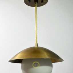 Mid Century Modern Chandelier Flush Mount Light Fixture - Handcrafted Ceiling Pendant Lighting - thumbnail 2