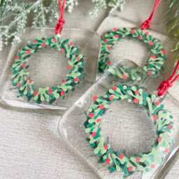 Christmas Wreath Tree Decoration - Clear - thumbnail 2