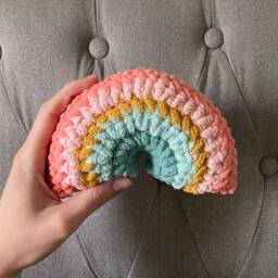Crochet Rainbow Toy - Unicorn Stuffy Studio Doll Pillow - thumbnail 1