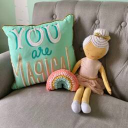 Crochet Rainbow Toy - Unicorn Stuffy Studio Doll Pillow - thumbnail 2