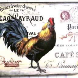 Farmhouse Rooster Plaque Paris French Country Decor - thumbnail 2