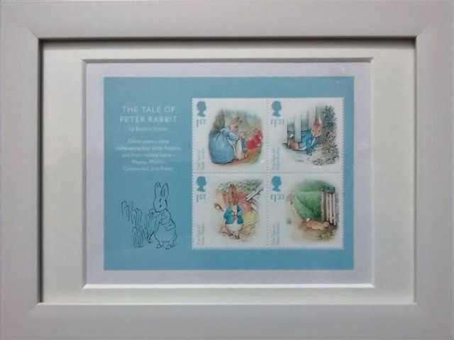 Beatrix Potter, Peter Rabbit Stamps, Mint, Framed For 150Th Anniversary Of Her Birth - image 1