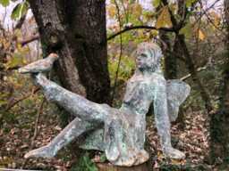 Cast Iron Fairy - Antique Style Verdigris Finish Home Garden Ornament Sculpture - thumbnail 1