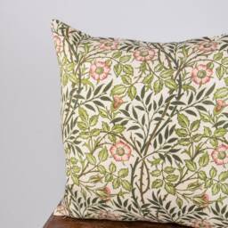 Sweet Briar William Morris Linen Cushion Cover, Floral Pillow - thumbnail 2
