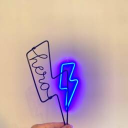Superhero Wire Art - Words Kids Bedroom Decor Lightning Bolt Nursery Gifts For Boys Wall & Accessories - thumbnail 3