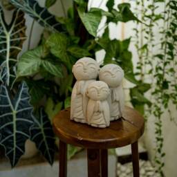 Jizo Stone Statue 6 Inch/15 cm, Figurine, Japanese Jizo, Zen Buddha, Garden Decor, Room New Home Anniversary Gift - thumbnail 2