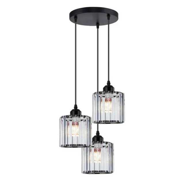 Crystal Glass Pendant Light Modern Dining Room Chandelier - image 1