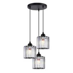 Crystal Glass Pendant Light Modern Dining Room Chandelier - thumbnail 1