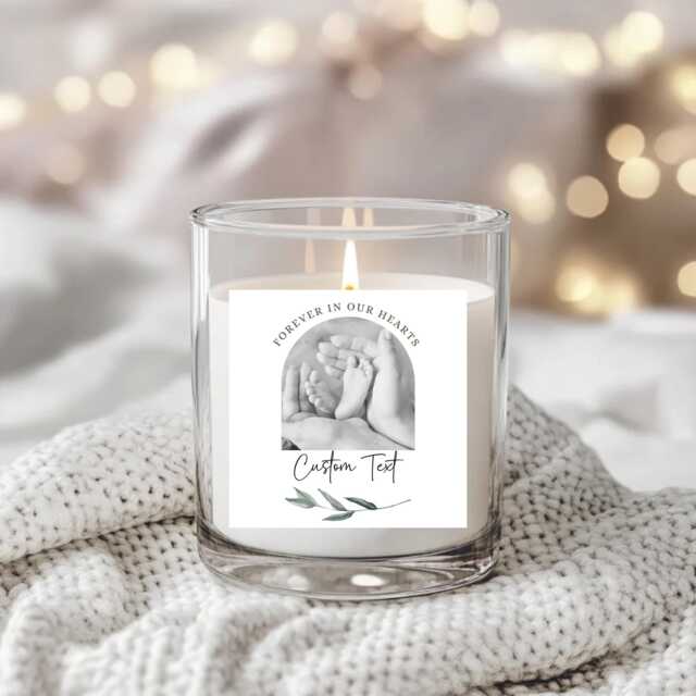 Forever in Our Hearts Arch - Candle Label L Custom Memorial - image 1