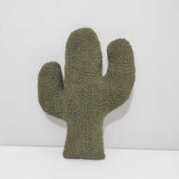 Sherpa Cactus Pillow Khaki Nursery & Boho Decor - thumbnail 4