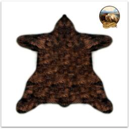 Faux Fur Bear Skin Rug - Thick Soft & Realistic 9 Great Colors Sizes Shaggy Shag Designer Rugs Accents Usa - thumbnail 2