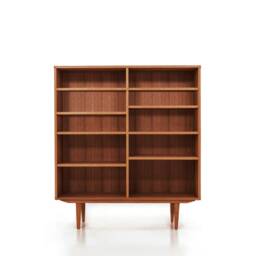 Bookcase, Bookshelf Made Of Oak Vaneer - Teak Colour Livlo T-R02 - thumbnail 4