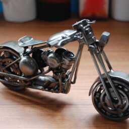One-Of-A-Kind Metal Chopper Sculpture, Industrial Fantasy D??cor, Bike Lover Gift - thumbnail 3
