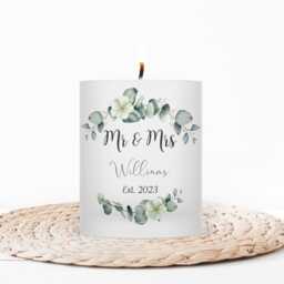 Personalised Wedding Anniversary Tea Light Holder Family Name Candle - thumbnail 2