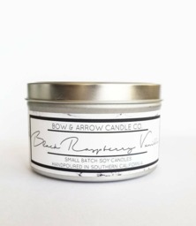 8 Oz Natural Soy Candle Black Raspberry Vanilla Scented - Tin Gift Ideas - thumbnail 1