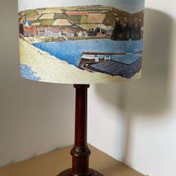 Cornish Seaside Lampshade , Light Shade, Water Colour , Pastel, Fatta Da Mamma - thumbnail 3