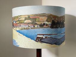 Cornish Seaside Lampshade , Light Shade, Water Colour , Pastel, Fatta Da Mamma - thumbnail 1