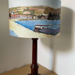 Cornish Seaside Lampshade , Light Shade, Water Colour , Pastel, Fatta Da Mamma - thumbnail 2