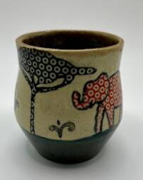 Ceramic Pot With Elephant