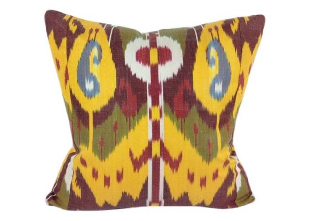 Hand Dyed Ikat Pillow Cover - image 1