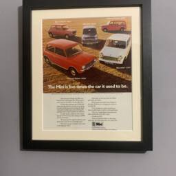 Mini Original 1973 Framed Advertising Wall Art Print Poster, Great Birthday Gift For Classic Car Enthusiasts, Home, Office, Man Cave - A82 - thumbnail 2