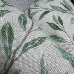 Trailing Willow Leaf Cushion Cover - Sanderson Osier Fabric - Green Linen Mix, Green Throw Pillow Cover, Countryside Home Decor - thumbnail 2