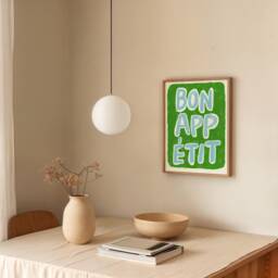 Bon App??tit Print A5-A2 - Wall Art Poster Kitchen Decor Modern Food Lover Gift Hand-Lettered Typography Poster - thumbnail 1