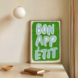 Bon App??tit Print A5-A2 - Wall Art Poster Kitchen Decor Modern Food Lover Gift Hand-Lettered Typography Poster - thumbnail 2