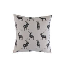 "Cushion Cover in Milton & Manor Grey Stag Parade 14"" 16"" 18"" 20" - thumbnail 1