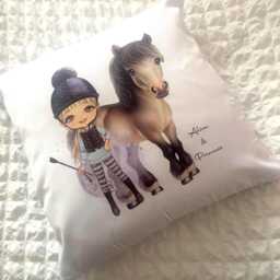 Personalized Equestrian Cushion, Horse Riding Gift, Gift For Girls, Personalised Character Pillow - thumbnail 2